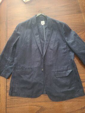 GAP Men’s Navy Blue Lightweight Linen Blazer Suit Jacket – XL